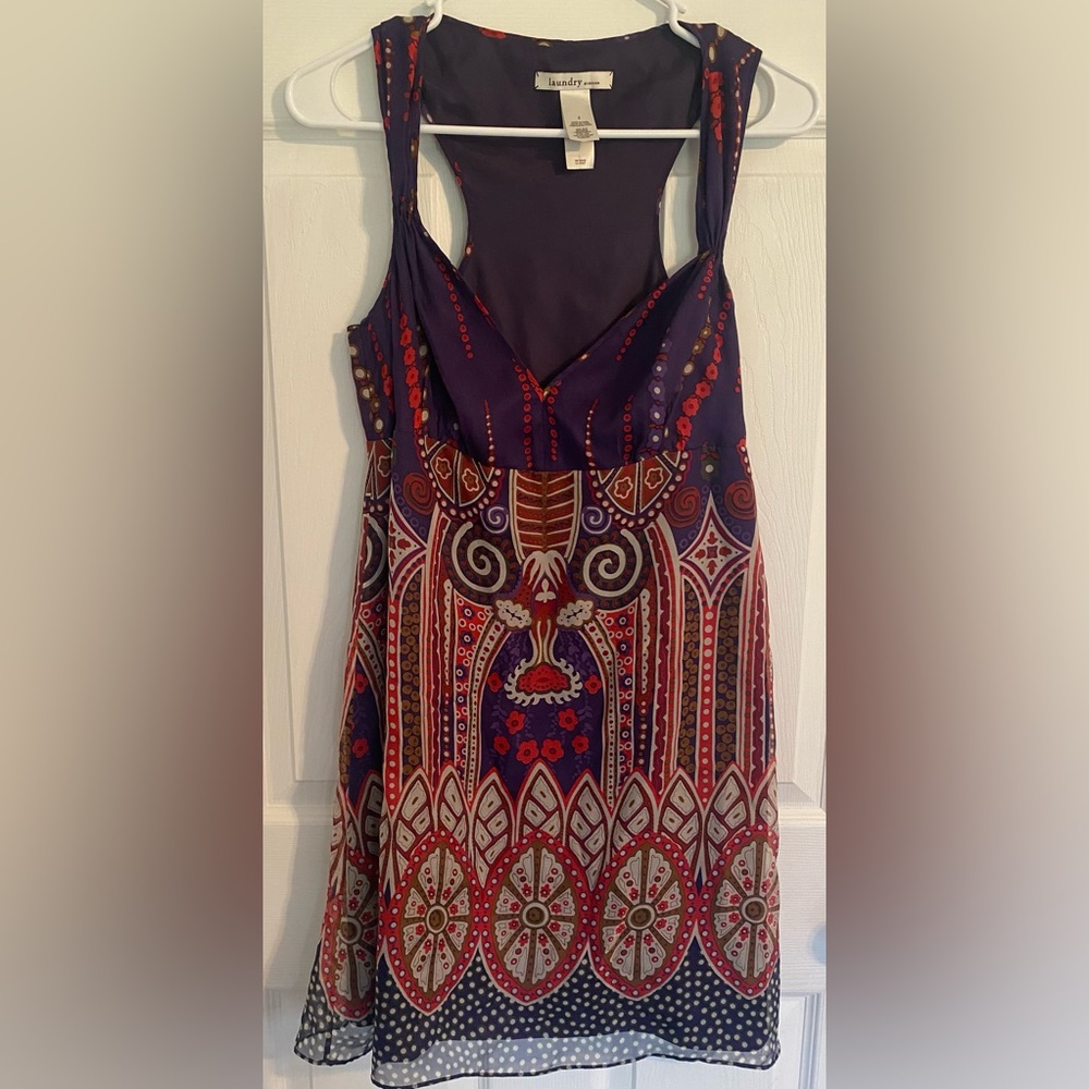Laundry By Design Silk Boho Mini Dress